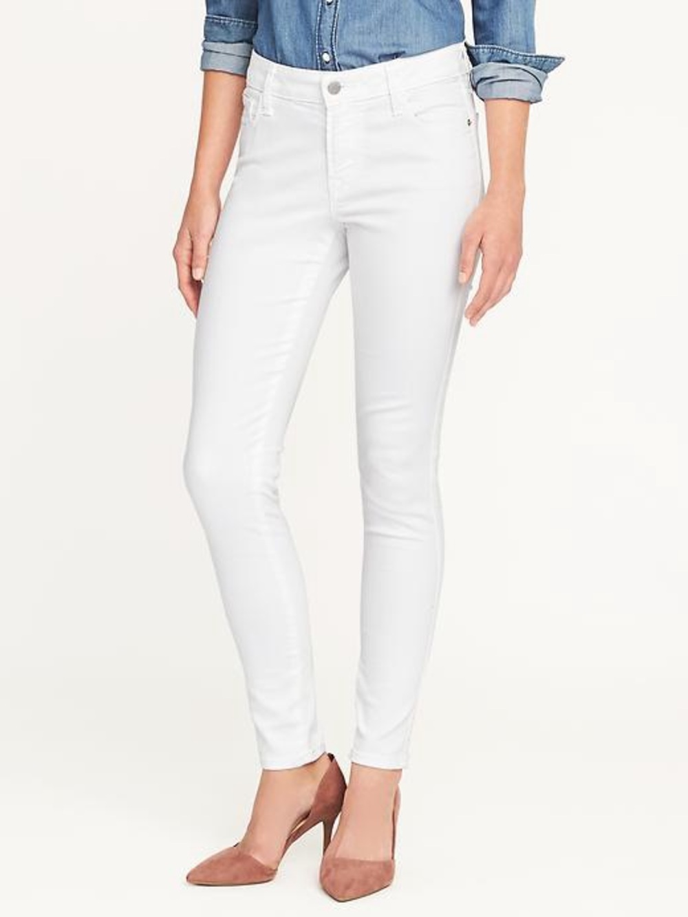 Old Navy Rockstar White Women's Super Skinny Jeans 6